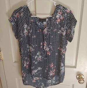 My Michelle Polka Dot Floral Blouse